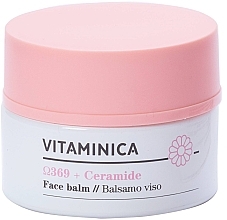 ПОДАРУНОК! Крем-бальзам для сухої та чутливої шкіри - Bioearth Vitaminica Omega 369 + Ceramide Face Balm (пробнік) — фото N1