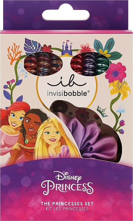 Набір резинок для волосся, 7 шт. - Invisibobble Kids Disney The Princesses Set — фото N1