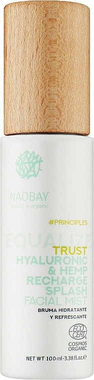 Тонер для лица - Naobay Principles Equalize Trust Hyaluronic & Hemp Recharge Splash Facial Mist  — фото N1