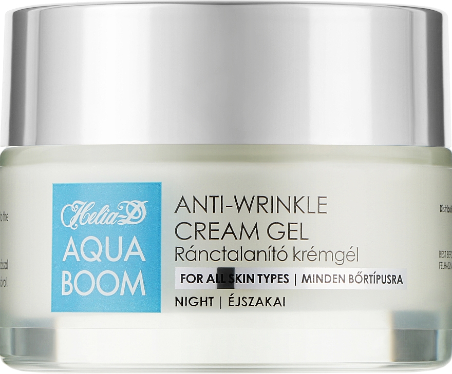 Крем-гель для обличчя проти зморшок, нічний - Helia-D Aquaboom Anti-Wrinkle Cream-Gel