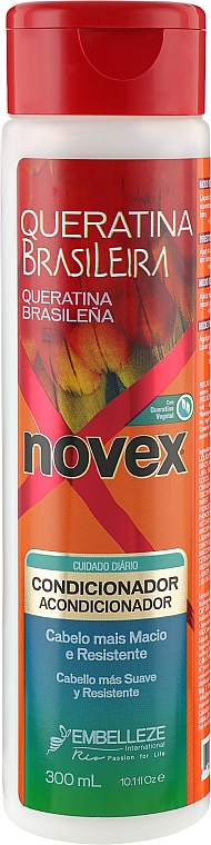 Кондиціонер для тьмяного волосся - Novex Brazilian Keratin Conditioner — фото N1