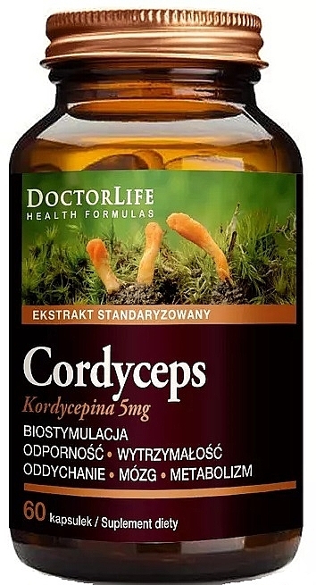 Харчова добавка "Кордіцепс", 500 мг - Doctor Life Cordyceps 500 mg — фото N1