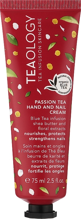 Крем для рук і нігтів з настоєм органічного блакитного чаю, маслом ши та екстрактом квітів - Teaology Passion Tea Hand And Nail Cream