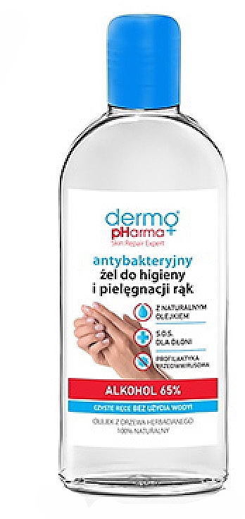Антибактеріальний гель для догляду та гігієни рук - Dermo Pharma Antibacterial Gel Alkohol 65% — фото N1