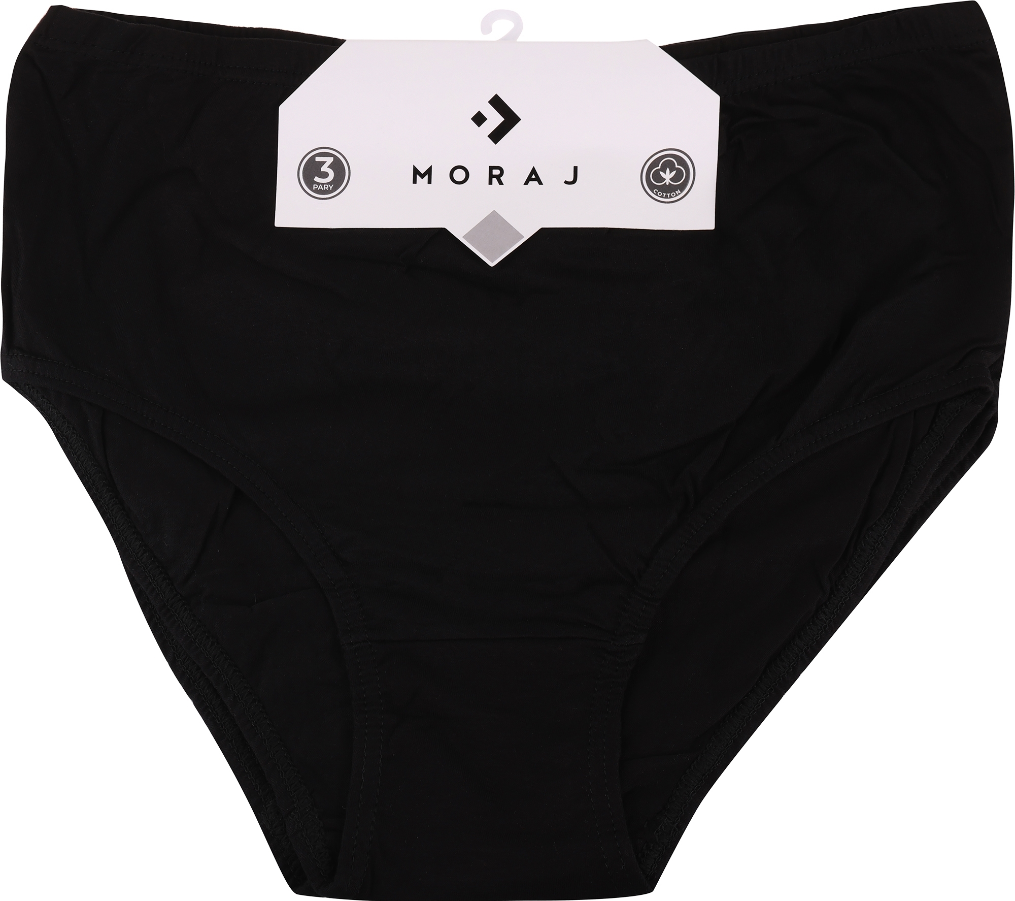 Набір жіночих трусиків Maxi Bikini Black, чорні, 3 шт. - Moraj — фото XL (48)