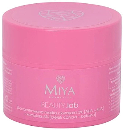Miya Cosmetics Beauty Lab Concentrated Mask With Acids 3% AHA + BHA + Soothing Complex 6% - Miya Cosmetics Beauty Lab Concentrated Mask With Acids 3% AHA + BHA + Soothing Complex 6% — фото N1