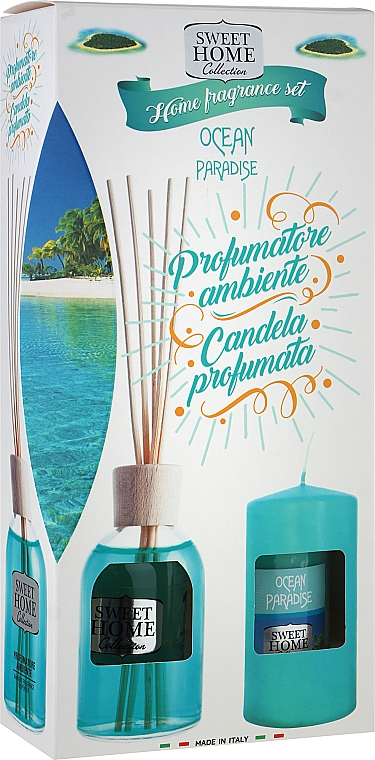Набір - Sweet Home Collection Ocean Paradise (diffuser/100ml + candle/135g) — фото N1