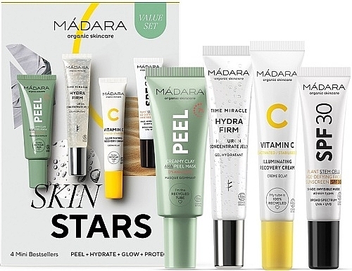 Набор - Madara Cosmetics Skin Stars Mini (f/mask/17ml + f/gel/15ml + f/cr/15ml + f/cr/10ml) — фото N1