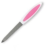 Сапфірова пилка для нігтів, 15 см, 77111, біло-рожева - Top Choice — фото N1
