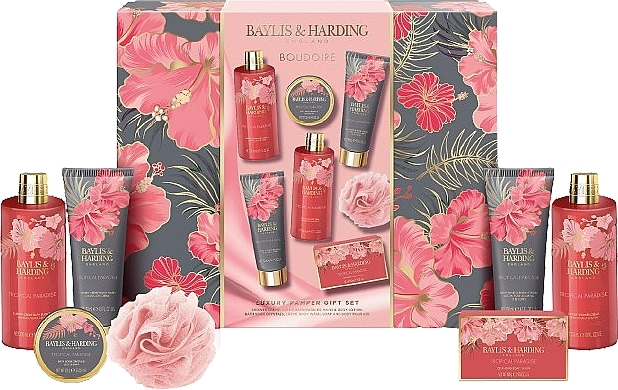 Набор, 7 продуктов - Baylis & Harding Boudoire Tropical Paradise Luxury Pamper Gift Set — фото N1