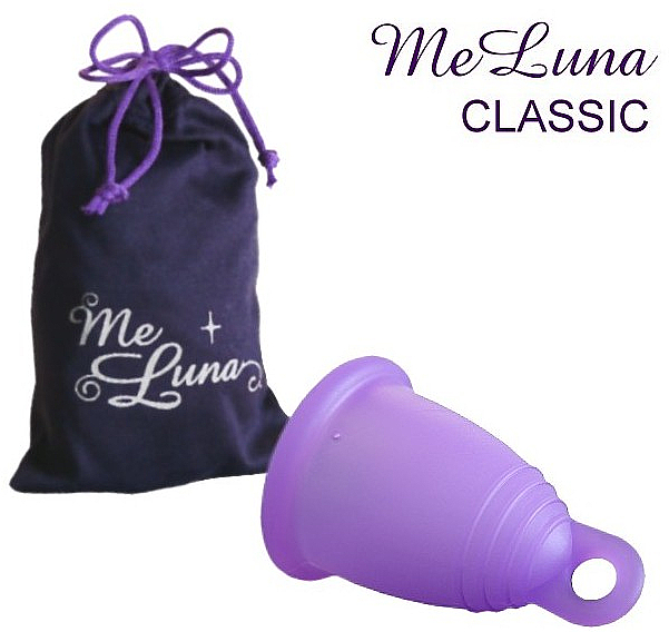 Менструальная чаша с петлей, размер XL, фиолетовый - MeLuna Classic Menstrual Cup  — фото N1