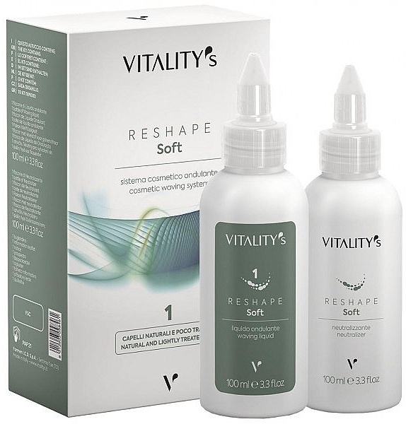 Набір для натурального й світлого волосся - Vitality's Reshape Soft 1 (h/lot/2x100ml) — фото N1