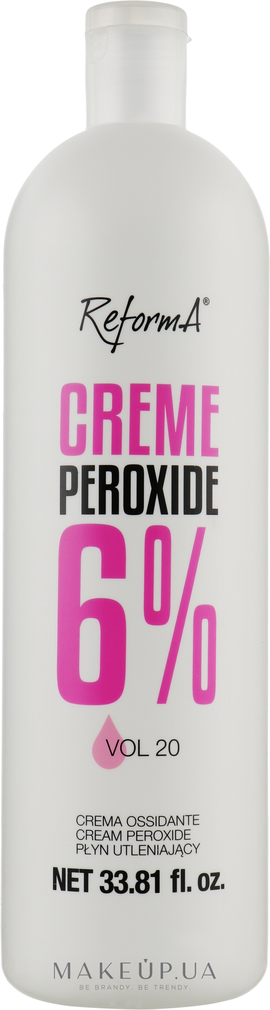 Крем-окислитель 6% - ReformA Cream Peroxide 20 Vol — фото 1000ml