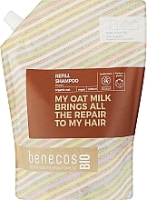Парфумерія, косметика Шампунь для волосся - Benecos Repair Organic Oat Shampoo Refill (дой-пак)