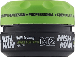 Духи, Парфюмерия, косметика Матовая глина для укладки волос - Nishman Matte Hair Styling Clay Wax Keratin M2