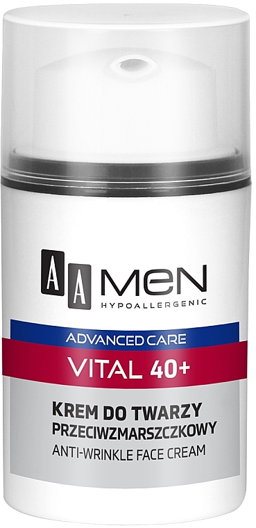 Крем для лица против морщин - AA Men Advanced Care Vital 40+ Face Cream Anti-Wrinkle — фото N2