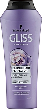 Парфумерія, косметика Відновлювальний шампунь для світлого волосся - Gliss Kur Blonde Hair Perfector Purple Repair Shampoo