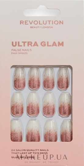 Набір накладних нігтів - Makeup Revolution Flawless False Nails Ultra Glam — фото 24шт