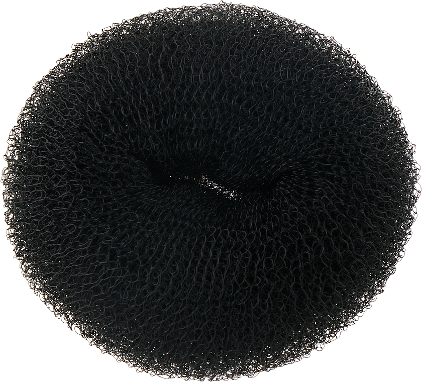 Валик для прически, круглый, 90 мм, черный - Lussoni Hair Bun Ring Black — фото N1