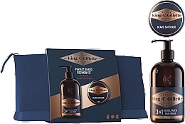 Парфумерія, косметика Набір - Gillette King C. Gillette Perfect Beard Regimen Kit (wash/350ml + b/balm/100ml + bag/1pc)