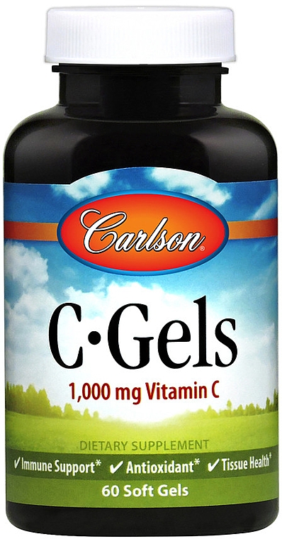 Витамин C, 1000мг - Carlson Labs C-Gels Vitamin C — фото N1