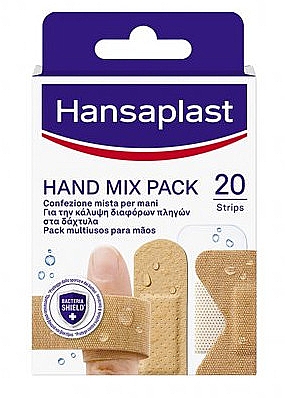 Еластичний пластир для рук, 20 шт. - Hansaplast Hand Mix Pack Plasters — фото N1