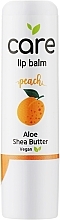 Бальзам для губ "Персик" - Quiz Cosmetics Lip Balm Care Peach Aloe & Shea Butter — фото N1