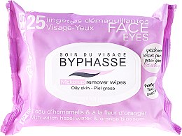 Парфумерія, косметика Серветки для зняття макіяжу - Byphasse Make-up Remover Hazel Water & Orange Blossom Wipes