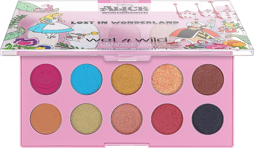 УЦЕНКА Палетка для макияжа глаз и лица - Wet N Wild Alice in Wonderland Lost In Wonderland Eye & Face Palette * — фото N1