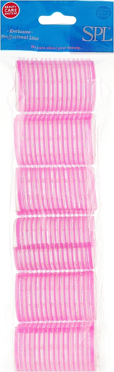 Бігуді-липучки 0416, 41 мм, рожеві - SPL — фото N1