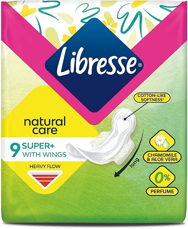 Гигиенические прокладки, 9шт - Libresse Natural Care Ultra Super — фото N1