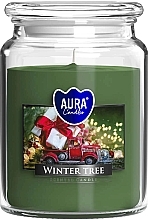 Ароматическая свеча в банке "Зимнее дерево" - Bispol Aura Scented Candle Winter Tree — фото N3