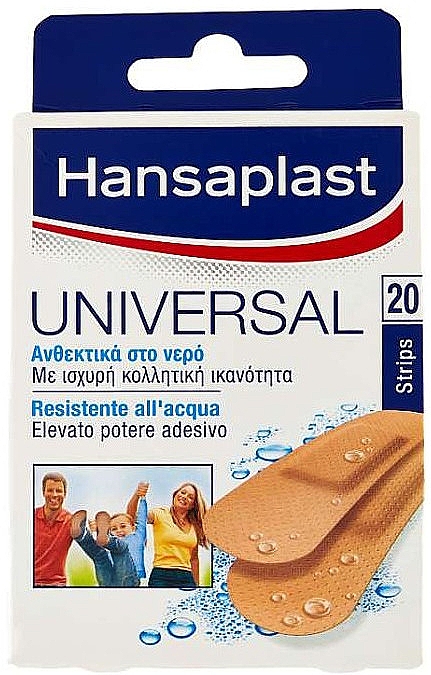 Пластир універсальний водостійкий, 19х72 мм - Hansaplast Universal Plaster — фото N1