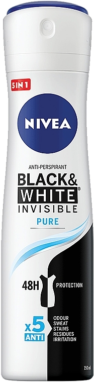 Антиперспірант "Чорне та біле. Невидимий" - NIVEA Black & White Invisible Pure — фото N1