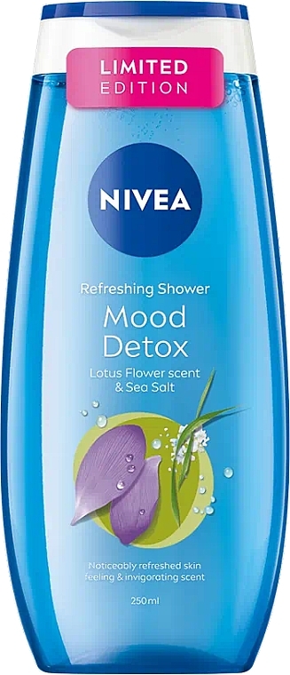 Освіжальний гель для душу - NIVEA Mood Detox Lotus Flower & Sea Salt Refreshing Shower — фото N1