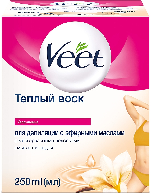 Теплий віск для депіляції Veet (з ефірними маслами) - Veet Salon — фото N1