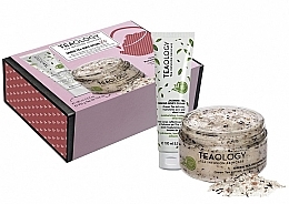 Парфумерія, косметика Набір - Teaology Green Tea Body Ritual Kit (b/cr/100ml + b/scr/450g)