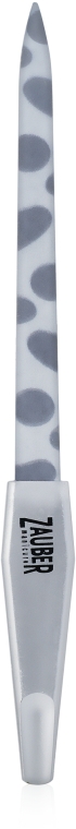 Пилка для ногтей металлическая, 03-025A, серая в кружочки - Zauber — фото N1