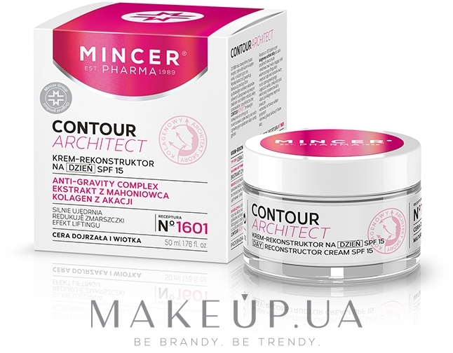 Крем-реконструктор для обличчя денний - Mincer Pharma Contour Architect Day Cream SPF15 N1601 — фото 50ml