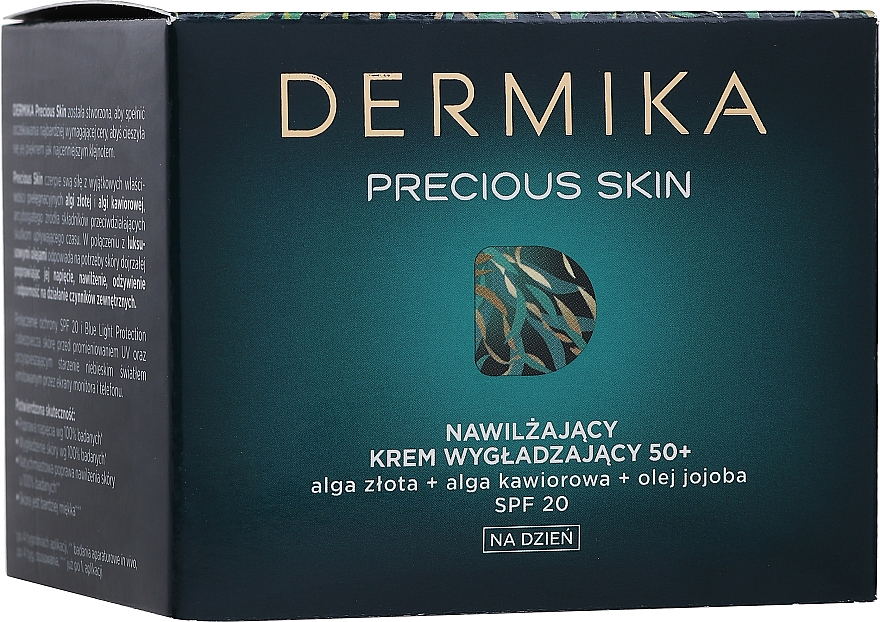 Зволожувальний і розгладжувальний денний крем для обличчя - Dermika Precious Skin Day Cream 50 + SPF 20 — фото N1