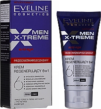 Парфумерія, косметика Крем проти зморшок - Eveline Cosmetics Men X-Treme Anti-Wrinkle Regenerating Cream 6in1