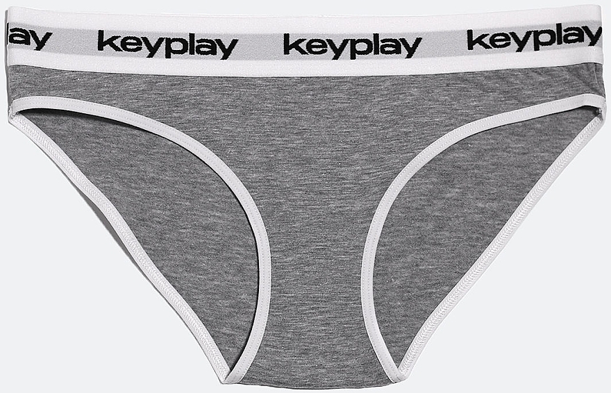 УЦЕНКА Комплект белья для женщин "Base Grey", топ + трусики-бикини, светло-серый - Keyplay * — фото N3