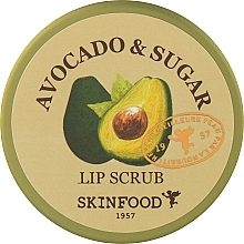 Духи, Парфюмерия, косметика Скраб для губ - Skinfood Avocado and Sugar Lip Scrub