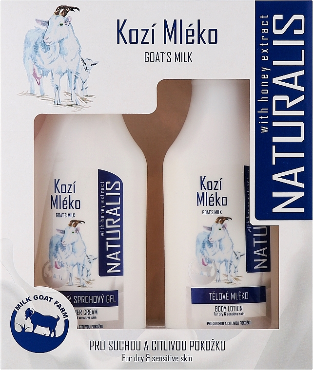 Набор - Naturalis Goat’s Milk Set (b/lot/350 ml + sh/gel/350 ml)  — фото N1