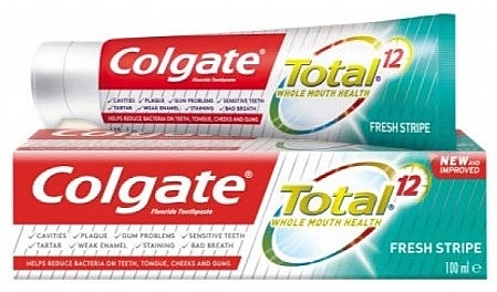Зубна паста - Colgate Total 12 Fresh Stripe Tooth — фото N1