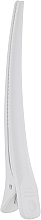 Затискач для волосся пластмасовий, 11.5 см, білий - Vero Professional — фото N2