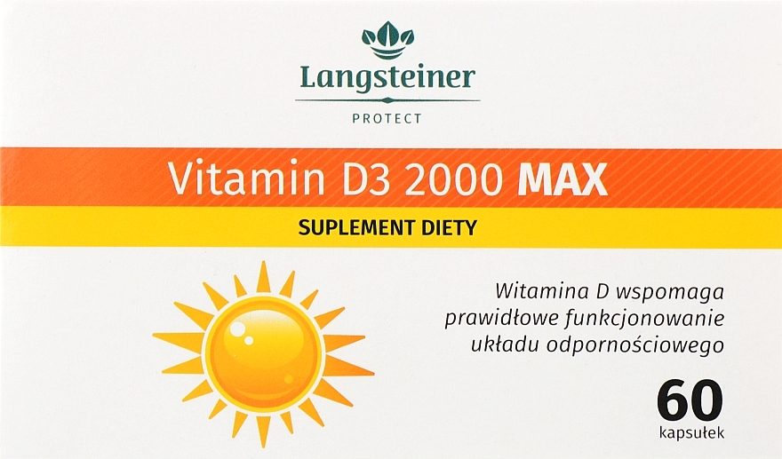 Диетическая добавка "Витамин D3 2000" - Langsteiner Vitamin D3 2000 MAX — фото N1