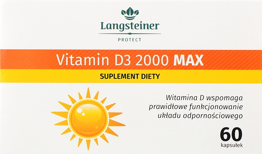 Дієтична добавка "Вітамін D3 2000" - Langsteiner Vitamin D3 2000 MAX — фото N1