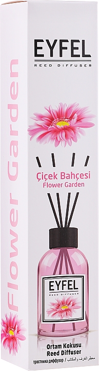 Аромадиффузор "Цветочный сад" - Eyfel Perfume Reed Diffuser Flower Garden — фото N1