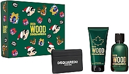 Парфумерія, косметика Dsquared2 Green Wood Pour Homme - Набір (edt/100ml + sh/gel/100ml + card/holder/1pcs)